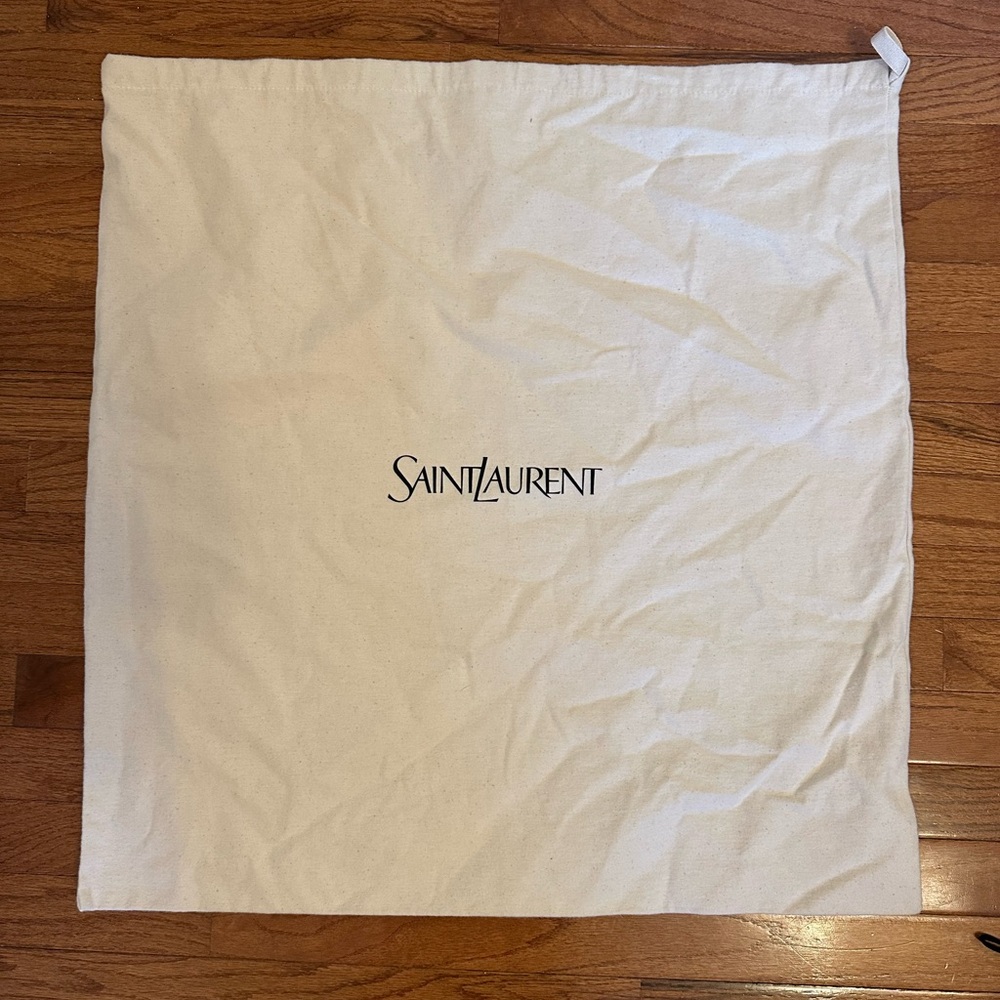 Saint Laurent Cream Dust bag 26x27 large YSL drawstring